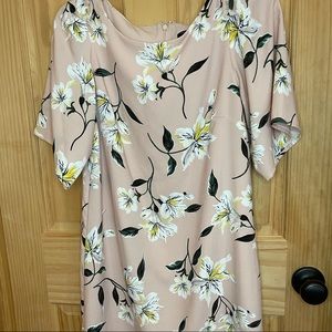 Pale pink floral dress